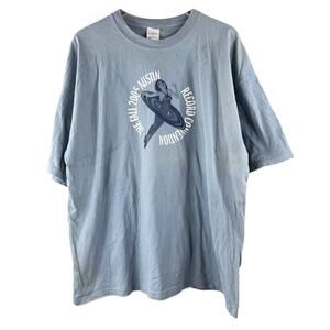 Vintage 2005 Austin Record Convetion Smokey Blue T-Shirt Mens Size 2XL0